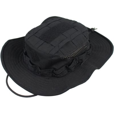 Nouveau Chapeau Boonie Tactique Camouflage Large Bord Chapeau Seau Benny Hommes Femmes Sports Extérieurs Chapeaux Multicam Pour Pêche Randonnée Chasse noir
