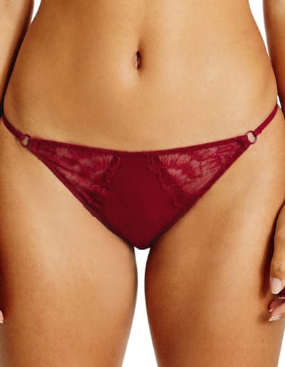 Calvin Klein - Dames Kanten Slip - Bordeaux - Maat L