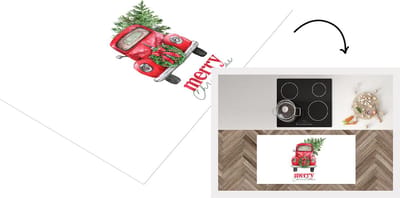 Keukenloper - Loper keuken - Kerst - Kerstkrans - Merry Christmas - Quotes - Spreuken - 120x60 cm - Keukenloper vinyl