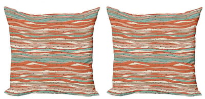 ABAKUHAUS Abstrakt Kussenhoes Set – 2x 45x45 cm – Dubbelzijdige Opdruk – Multicolor Pastel