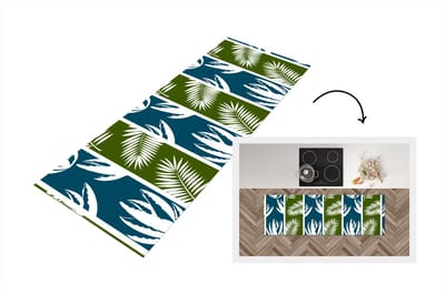 Keukenloper - Loper keuken - Bladeren - Tropisch - Design - Hawaii - 150x50 cm - Keukenloper vinyl