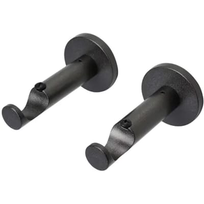 Decomode - Gordijnsteun - Hout - Grijs - Dia. 28mm 9cm - 2 Stuks