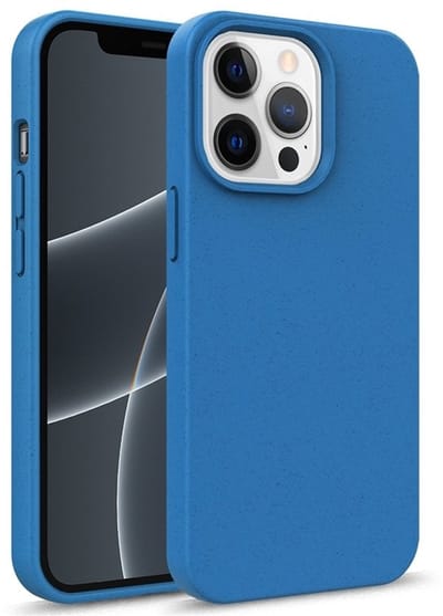 Flexibel Eco hoesje geschikt voor iPhone 16 Pro Max - blauw- Milieuvriendelijk en schokbestendig ontwerp - Onbreekbaar - Trendy kleuren
