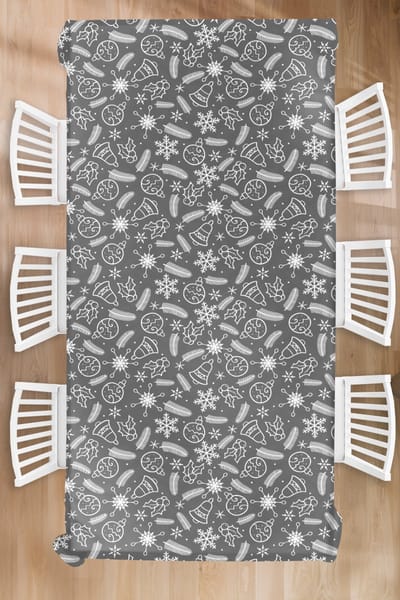 Kerst Tafelkleed - Kerstmis Decoratie - Tafellaken - Patronen - Kerstmis - Decoratie - 150x300 cm - Kerstmis Versiering - Tafeldecoratie Kerstmis - Kerstdecoratie tafel - Tafelversiering