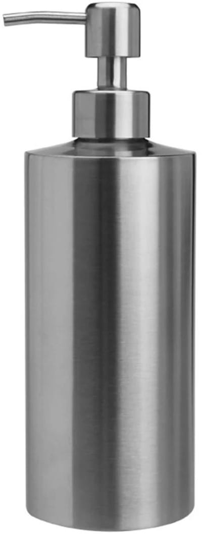 WiseGoods Premium Zeepdispenser 550ML - Luxe RVS Handzeep Pomp - Stijlvolle Zeeppomp In Zilver Grijs - Woonaccessoires Badkamer