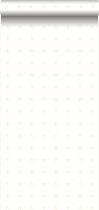 Origin Wallcoverings behang sterretjes mat wit en glanzend zilver - 346828 - 53 cm x 10,05 m
