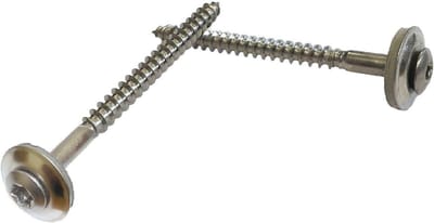 Spenglerschroeven Roestvrij Staal - Platkop Schroeven - Bevestigen Platen - Met Afdichtring - 45x80mm 200 stuks - Zilver