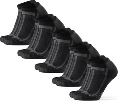 DANISH ENDURANCE Gevoerde Enkelhardloopsokken voor Lange Afstanden - Unisex - 5 Paar - 43-47
