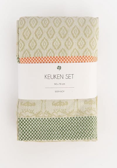 Sissy-Boy - Groene handdoek en theedoek