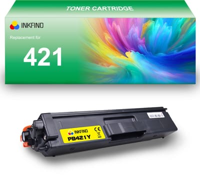 INKFIND TN421 Geel tonercartridge compatibel met Brother TN421 TN-421 Geel toner cartridge - 1-pack Geel