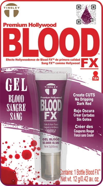 Partychimp Premium FX Hollywood Nep Bloed Opgedroogd Donkerrood Bloed Gel Nep Wond Halloween Accesoires - 14 g