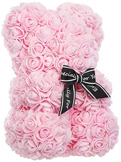 Rozenbeer van kunstrozen - handgemaakte teddybeer als romantisch cadeau voor speciale gelegenheden