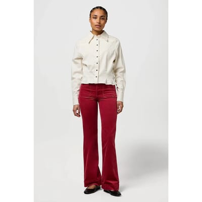 Wrangler Flare Earth Red Jeans Maat: W27L32 | Wijde Broeken Outlet | Dames | Bruin