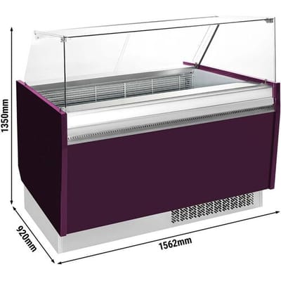 GGM Gastro Eistheke LIAM - 1560mm - Statisch - für 13+13x 5 Liter Eisbehälter - Violett Paars