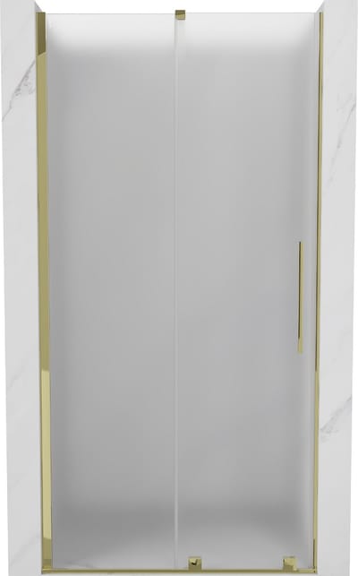 Mexen Velar schuifdouchedeur 90 , matglas, goud - 871-090-000-31-50
