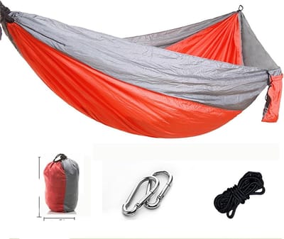 Camping Hangmat - Twee Persoons - Buiten Ontspannen - Inclusief Draagtas - 270x140 cm - Zwart