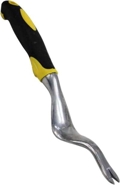 Onkruidtrekker Tuin - Wortelverwijderaar - Onkruid Wieden - Dubbele Tand Ontwerp - 29 cm - Zilver