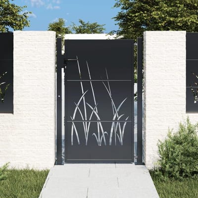 Tuinpoort - Buitenpoort - Toegang Creëren - Stalen Design - 105 x 155 cm - Antraciet