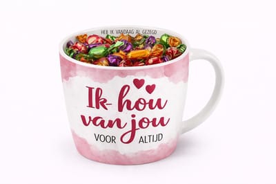 Mok - Koffie - Cadeau - Traktatie - Ik hou van jou - Ik hou van jou - Lieverd Love You - Keramiek - Toffeemix - "Speciaal voor jou"