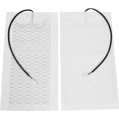 2 Pièces 12V 53x27cm Fibre de Carbone Siège de Voiture Chauffant Coussin Chauffant Tapis Chauffant pour l'Hiver white