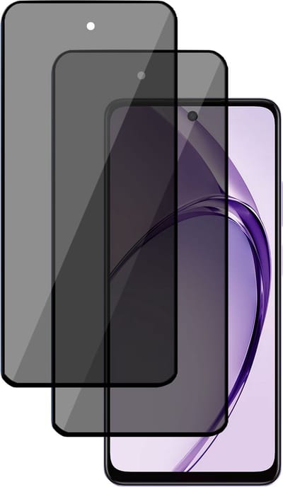 2x Privé Screenprotector geschikt voor OPPO A40 4G/A40M 4G /OPPO A60 5G Screenprotector - Privacy Beschermglas - Privacy Proteqt+