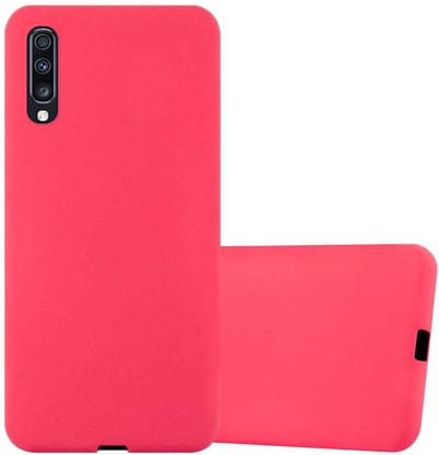Cadorabo Hoesje geschikt voor Samsung Galaxy A70 / A70s in FROST ROOD - Beschermhoes gemaakt van flexibel TPU silicone Case Cover