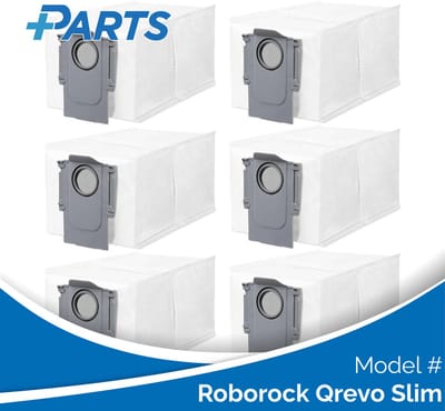 Roborock Qrevo Slim Stofzakken (6 Stuks, Plus.Parts® alternatief voor 8.02.0239)