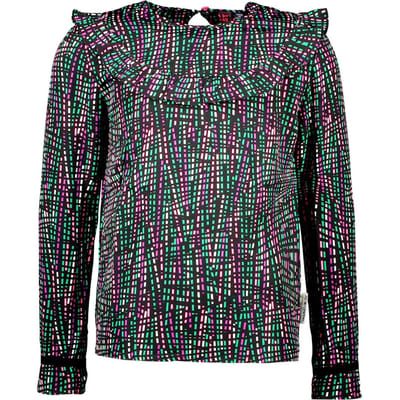 B-nosy  - Maat 104 - Meisjes Blouse - Rock stripe