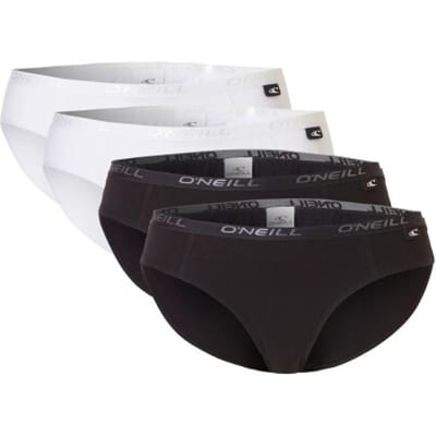 O'Neill Dames Bikini Slip 4-Pack Wit/Zwart - Maat XL