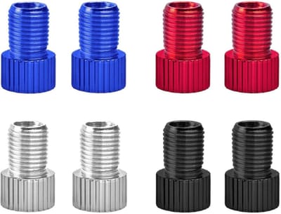 Set van 8 Franse ventieladapters voor racefietsen en mountainbikes, ideaal voor luchtpompen en ventielconversie