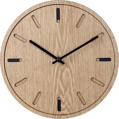 SensaHome Wandklok Bogota - Moderne Ronde Klok - Scandinavisch Design met Hout - Ø30cm - Beige