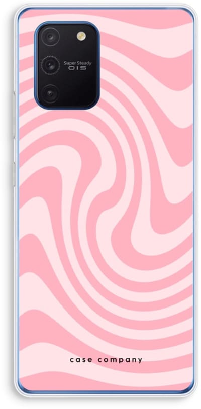 Case Company® - Hoesje geschikt voor Samsung Galaxy Note 10 Lite hoesje - Swirl Roos - Soft Cover Telefoonhoesje - Bescherming aan alle Kanten en Schermrand