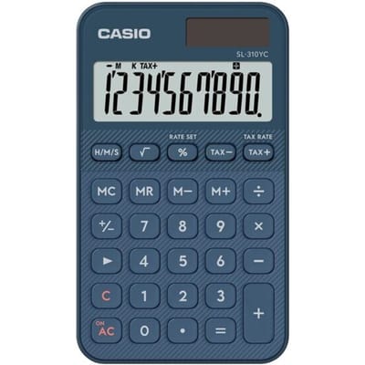 Casio Zakrekenmachine Navy (b x h x d) 70 x 8.6 x 120 mm