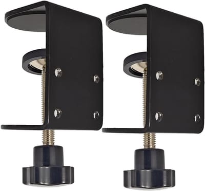 C-klemmen 5,1 cm met 4 kleine gaten aan de achterkant, verpakking met 2 verstelbare bureau-C-klemmen voor een bereik van 1 tot 5 cm, veelzijdige remklem voor montage