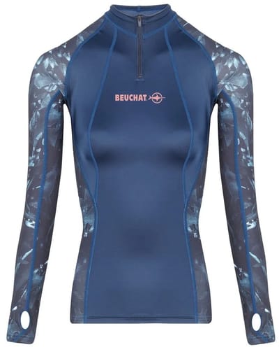 Beuchat Atoll Rash Guard Met Lange Mouwen Blauw L Vrouw