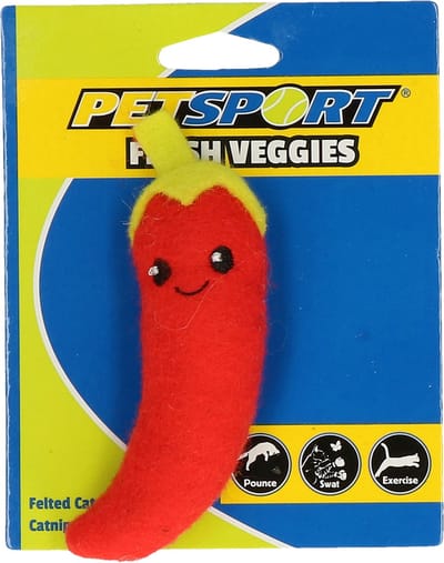 Fresh Veggies Spaanse peper Speelgoed voor katten - Kattenspeelgoed - Kattenspeeltjes