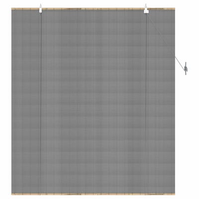 vidaXL - Rolgordijn - Grijs - 160 - x - 160 - cm - Bamboe