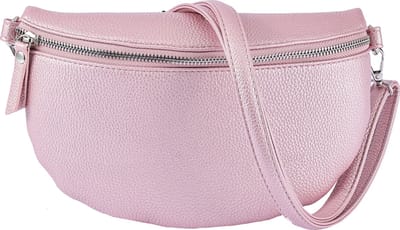 Nouka Metallic Licht Roze Dames Tas - Schoudertas – Crossbody – Buideltas - met Verstelbare & Afneembare Tassenriem / Schouderriem