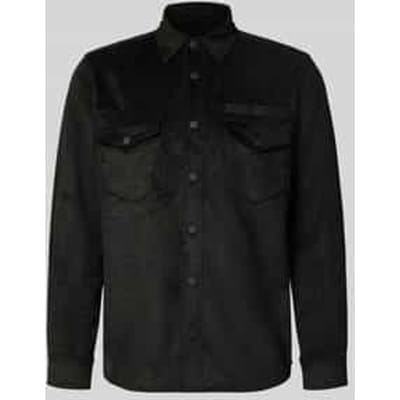 Oversized hemdjack met gestikt logo model 'Ekel'