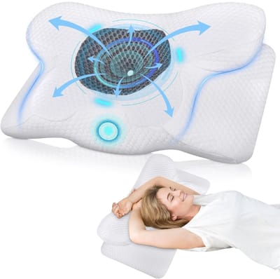 Hoofdkussen Nekklachten Met Neksteun Ergonomisch Optimale Slaapondersteuning - Hoofdkussen Nekklachten Drukverlagend Orthopedisch Design Memory Foam | 60x34x13 cm en Ademend Materiaal