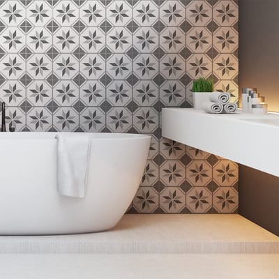 Zelfklevende tegelmuurstickers voor keuken en badkamer - 24 Azulejos Andreas tegelstickers - 24 stickers van 15x15 cm