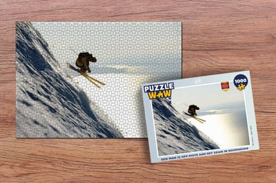 Puzzel Een man is off-piste aan het skiën in Noorwegen - Legpuzzel - Puzzel 1000 stukjes volwassenen