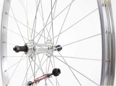 Roland achterwiel 28 uitval freewh Alu AS26 zilver zink spk