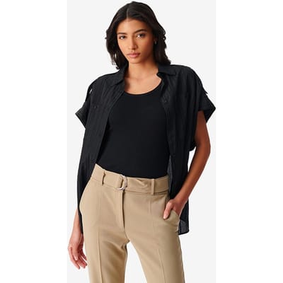 IRO Paris Trinita Button-down Shirt In Black Size: M | Blouses Outlet | Dames | Zwart