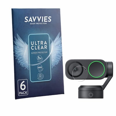 Savvies - Screenprotector voor Insta360 Link 2 (Lens) - Folie Beschermfolie transparant 6 Stuks