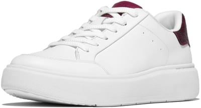 FitFlop FitFlop Rtg Sequin-Backtab Leather Sneakers WIT - Maat 36
