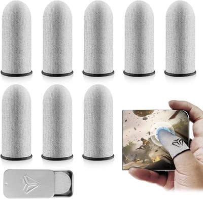 8 stuks ademende gaming vingersleeves, ultra-gevoelige vingerhandschoenen voor optimale controle en comfort tijdens het gamen