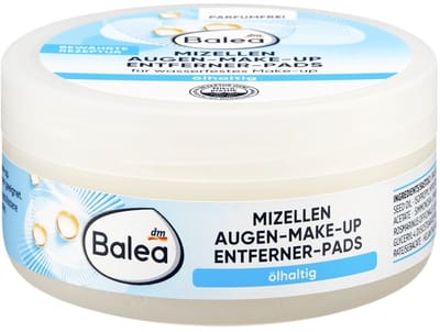 Balea Oogmake-up remover pads op oliebasis, 50 stuks