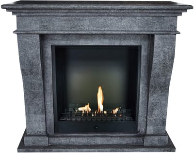 Xaralyn Bio-ethanol haard - Kreta BIU-SBU - zwart natuursteen - 3 KW verwarming - haardombouw inclusief inbouwhaard - schouw