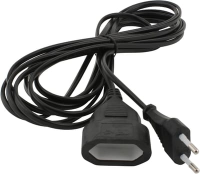 Verlengsnoer met stekker - Euroverlenging kabel - Stroomtoevoer vergroten - Flexibel kunststof - 5 meter - Zwart